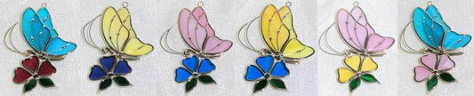 Butterfly With Flower Suncatcher