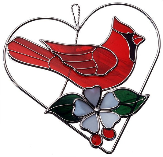 Cardinal with Dogwood Heart